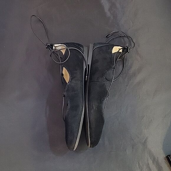 SAM EDELMAN FLYNT ANKLE STRAP TIE BALLET SUEDE LEATHER FLAT SHOE - Picture 9 of 15